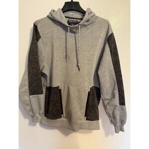 Amongst others grey sweatshirt mens sz 2 XL pullover hooded , front pocket